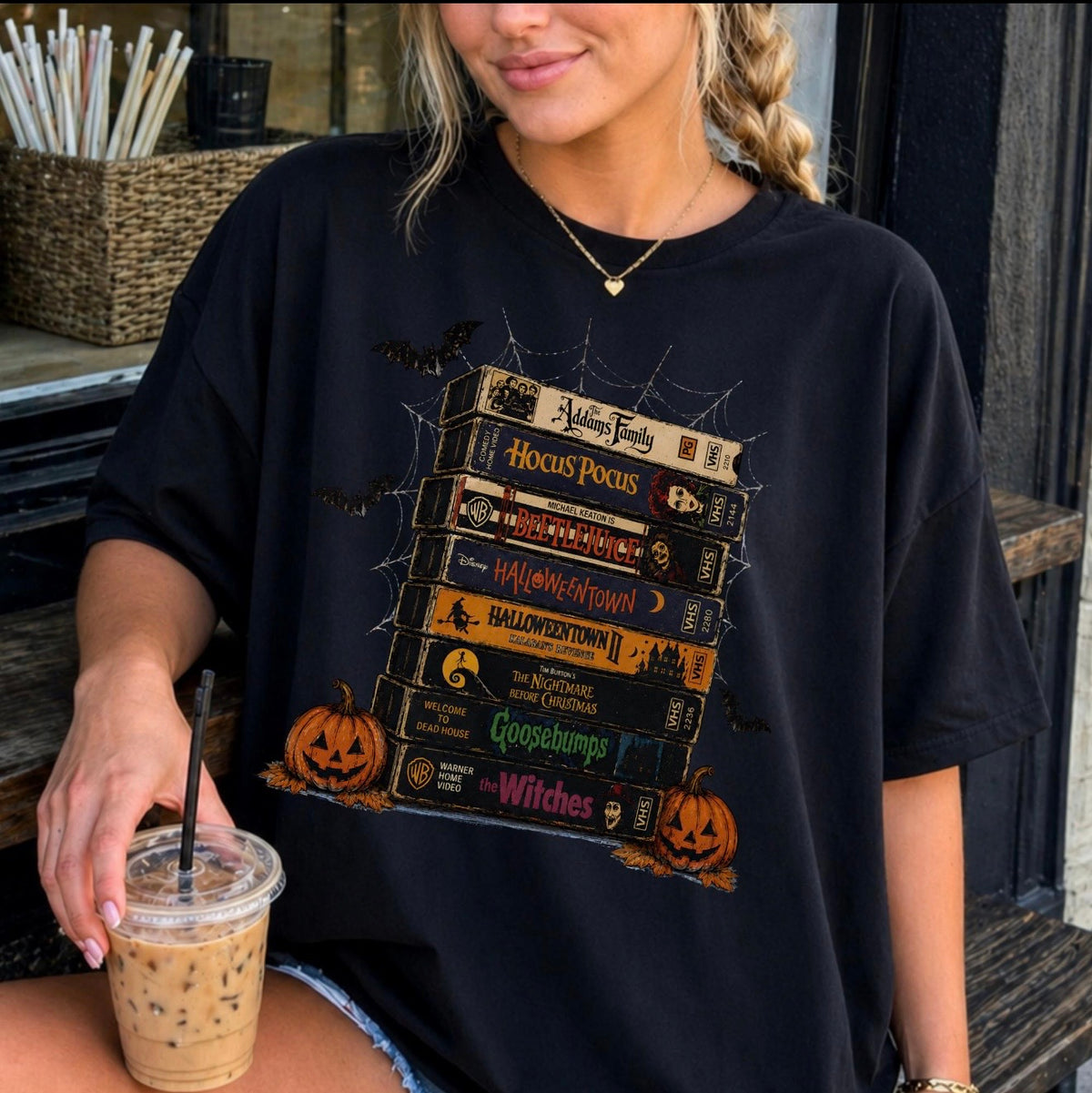 Retro Halloween movies dtf transfer