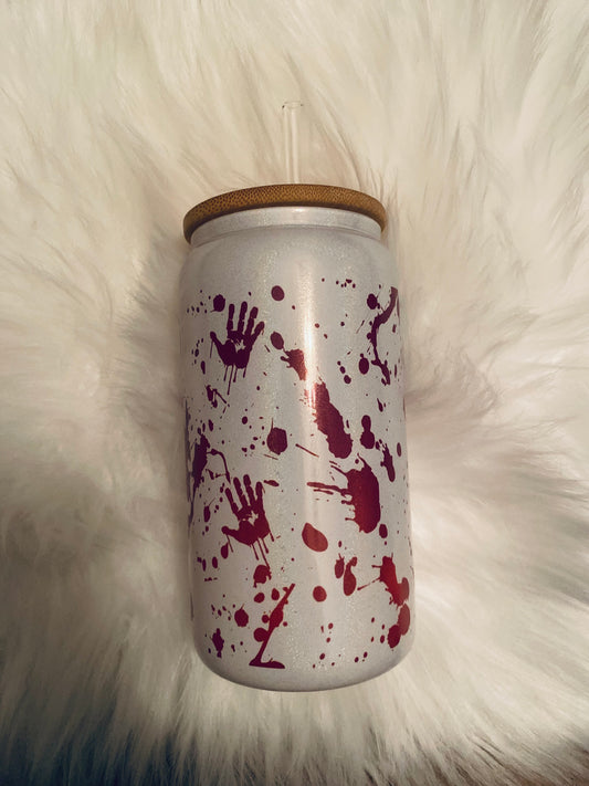 Bloody glass jar 16oz🩸🩸🩸