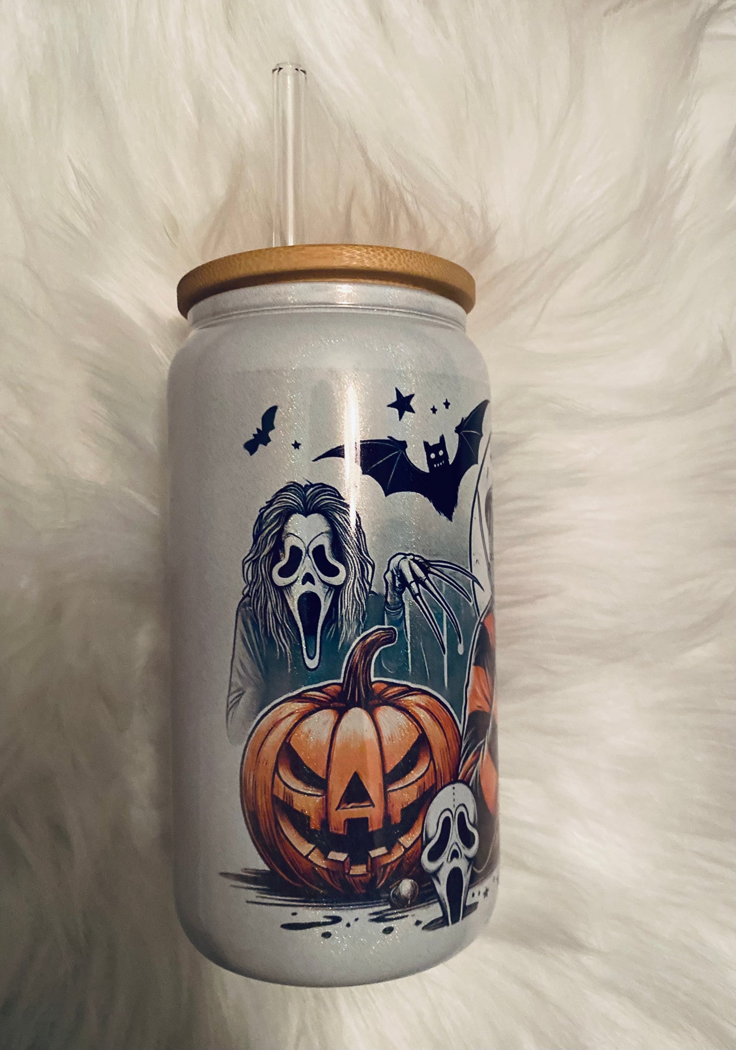 Freddy Krueger glass cup 16oz💀