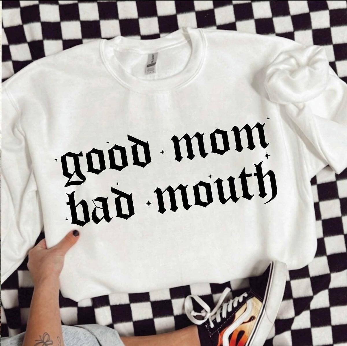 Good mom bad mouth DTF transfer💀