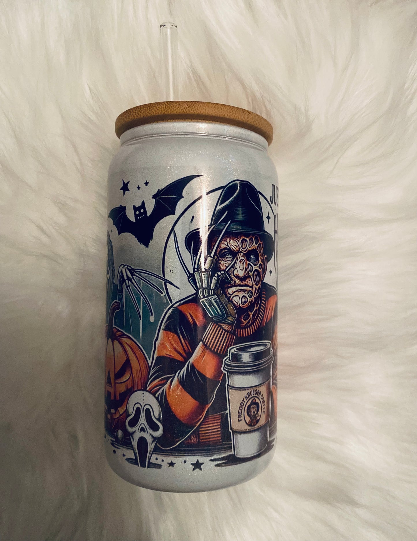 Freddy Krueger glass cup 16oz💀