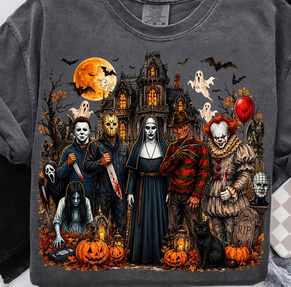 Horror characters DTF transfer