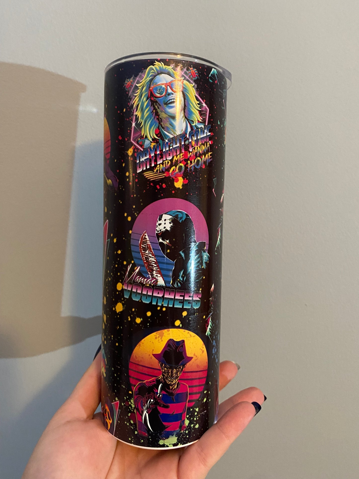 ⚡️80’s horror tumbler⚡️
